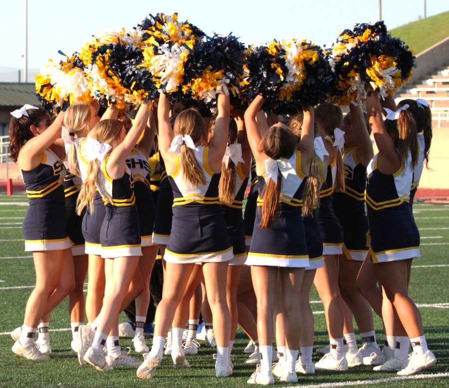 The+cheerleaders+getting+the+crowd+pumped+before+the+game.