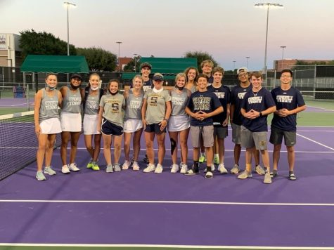 On Oct. 6, 2020 in Ennis Texas, bi-district matchups were held at 6 a.m. Starting strong, the tennis teams played 10 rounds but sadly lost 0-10  to Argyl.